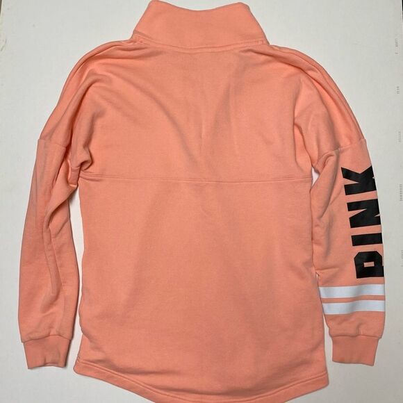 PINK by VS Peachy Pink 1/4 Button Down Pullover Sweater - Picture 4 of 9